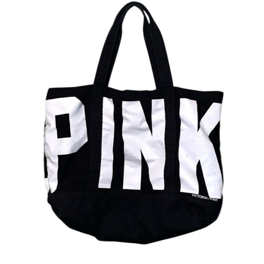 Victoria's Secret Black and White Tote Bag